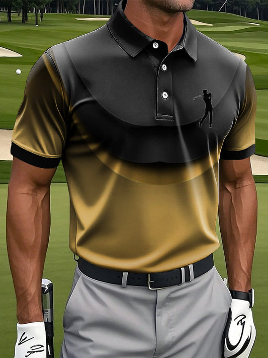 Ανδρικά Retro Αφηρημένη υφή τέχνη Εκτύπωση Casual Polo πουκάμιση