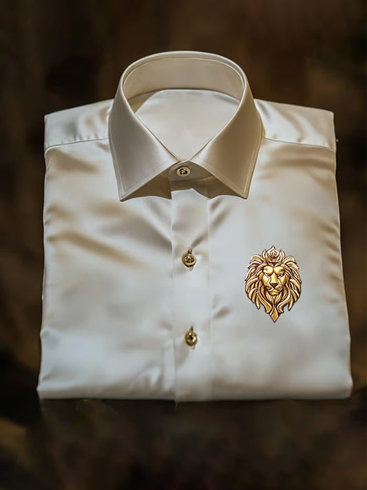 Ανδρική επιχείρηση πολυτελεία επιχειρηματικό στυλ μακριά μανίκι πουκάμιση