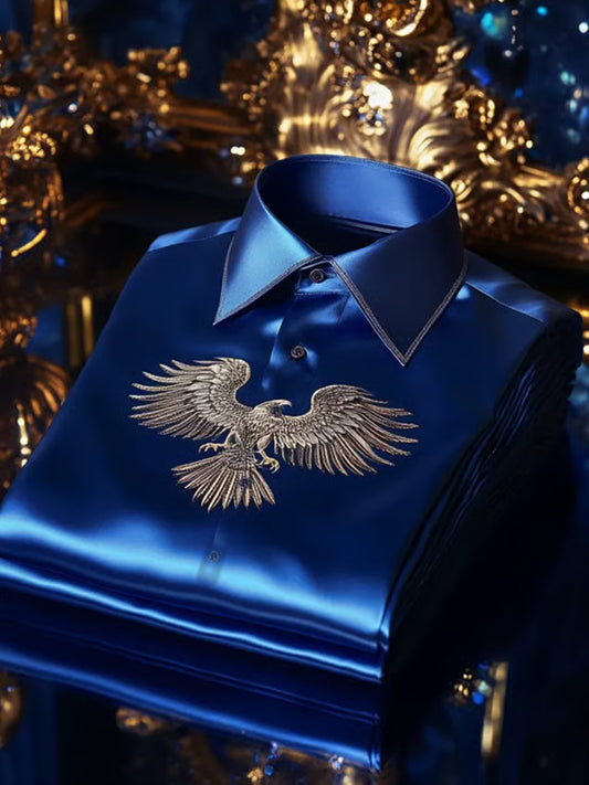 Ανδρική επιχείρηση πολυτελεία επιχειρηματικό στυλ μακριά μανίκι πουκάμιση