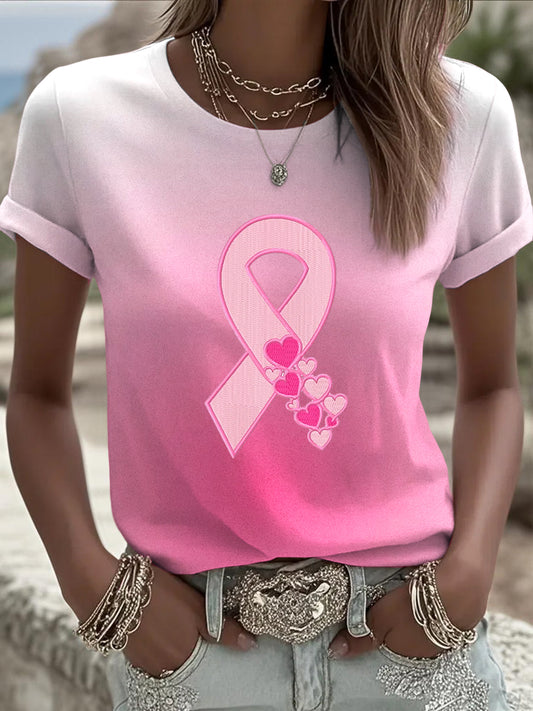 Γυναικεία ροζ κορδέλα κορδέλα τέχνης V-Neck κορυφαίο