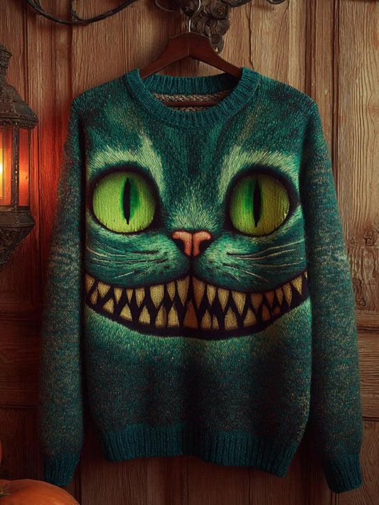 Vintage Αφηρημένη ζώα εκτύπωση Casual πουλόβερ εκτύπωσης