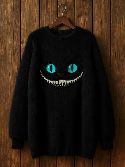 Vintage Αφηρημένη ζώα εκτύπωση Casual πουλόβερ εκτύπωσης