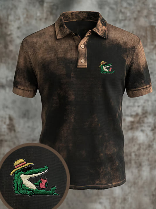 Ανδρικά Vintage διακοπές επιχειρήσεων Καθαρή πόλο πουκάμιση