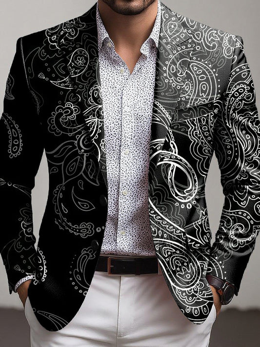 Ανδρικά Vintage Paisley Επιχειρηματικό Casual Blazer Επιχειρήσεων