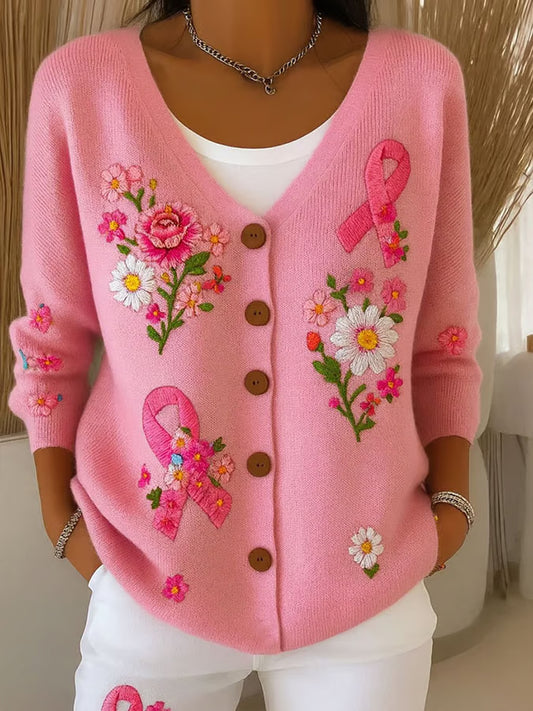 Γυναικείο Vintage Floral Εκτύπωση κουμπί κουμπί