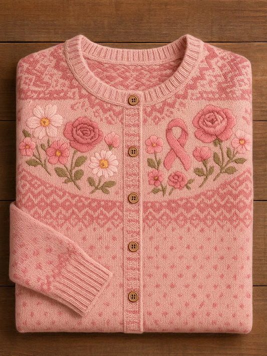 Γυναικείο Vintage Floral Εκτύπωση κουμπί κουμπί
