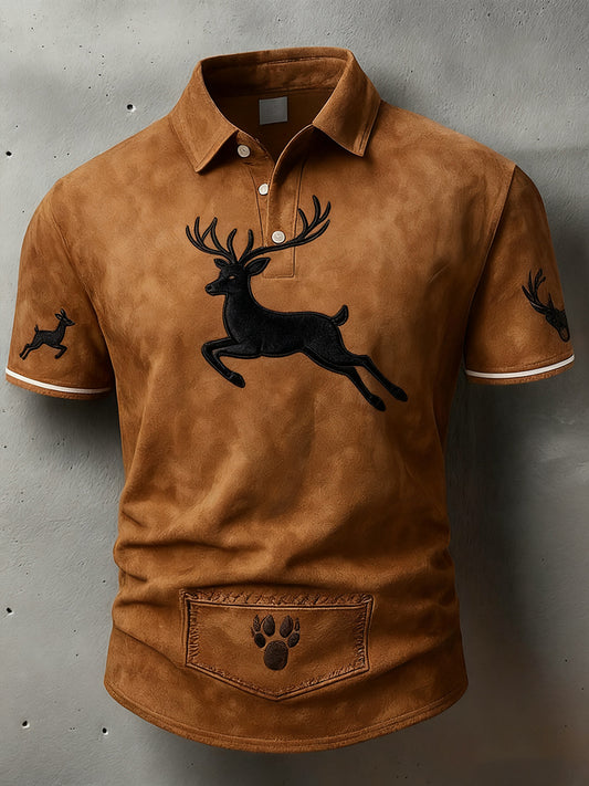 Ανδρικά Vintage διακοπές επιχειρήσεων Καθαρή πόλο πουκάμιση