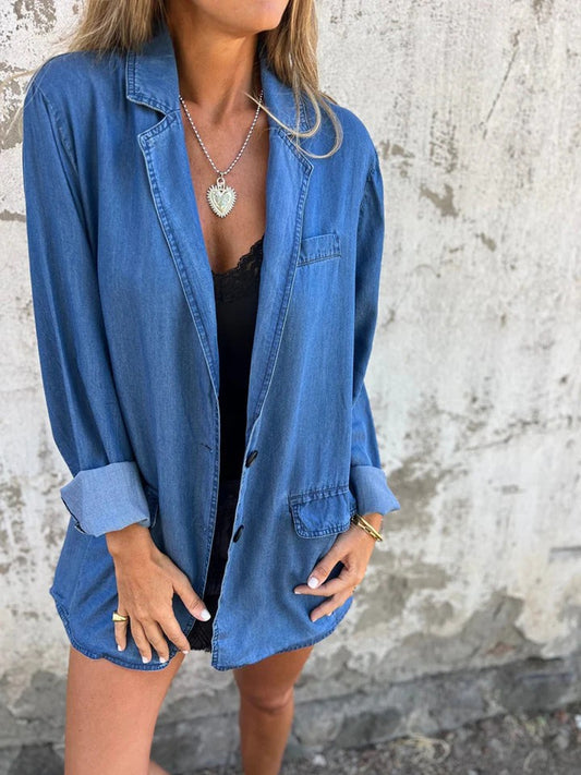 Γυναικεία περιστασιακή υπερμεγέθη Lapel Blazer Lapel.