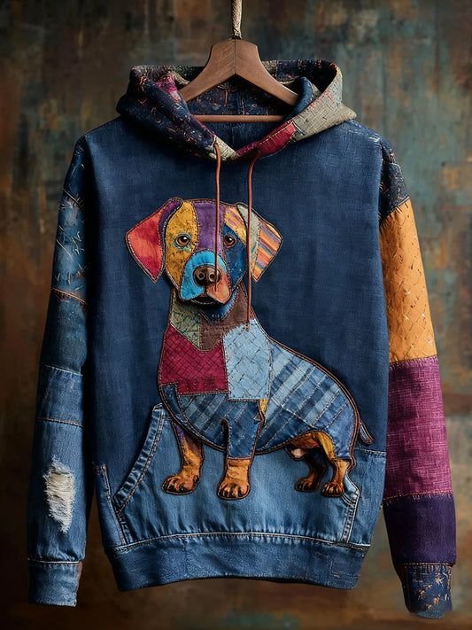 Unisex ζωική τέχνη εκτύπωση Casual Vintage Hoodie Hoodie