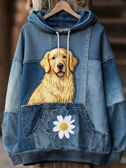 Unisex ζωική τέχνη εκτύπωση Casual Vintage Hoodie Hoodie
