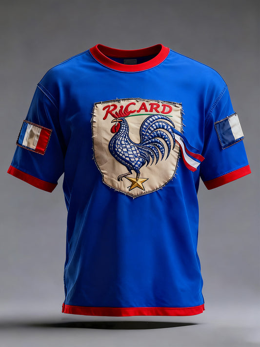 Ανδρικά Vintage γαλλική σημαία Ricard θλιβερή απώλεια μπλούζα