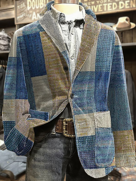 Ανδρικά Retro Αφηρημένη Τέχνη Εκτύπωση επιχειρηματικό στυλ Καθαρό σακάκι κουστούμια