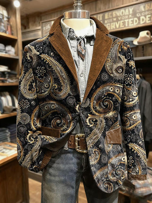 Ανδρικά Retro Αφηρημένη Τέχνη Εκτύπωση επιχειρηματικό στυλ Καθαρό σακάκι κουστούμια