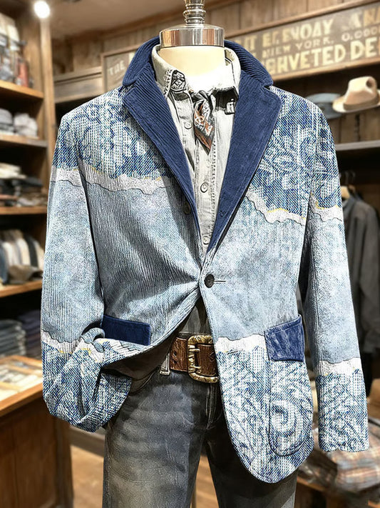 Ανδρικά Retro Αφηρημένη Τέχνη Εκτύπωση επιχειρηματικό στυλ Καθαρό σακάκι κουστούμια