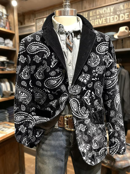 Ανδρικά Retro Αφηρημένη Τέχνη Εκτύπωση επιχειρηματικό στυλ Καθαρό σακάκι κουστούμια