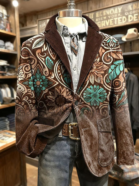 Ανδρικά Retro Αφηρημένη Τέχνη Εκτύπωση επιχειρηματικό στυλ Καθαρό σακάκι κουστούμια