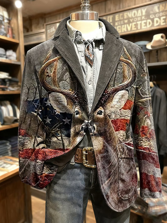 Ανδρικά Retro Αφηρημένη Τέχνη Εκτύπωση επιχειρηματικό στυλ Καθαρό σακάκι κουστούμια