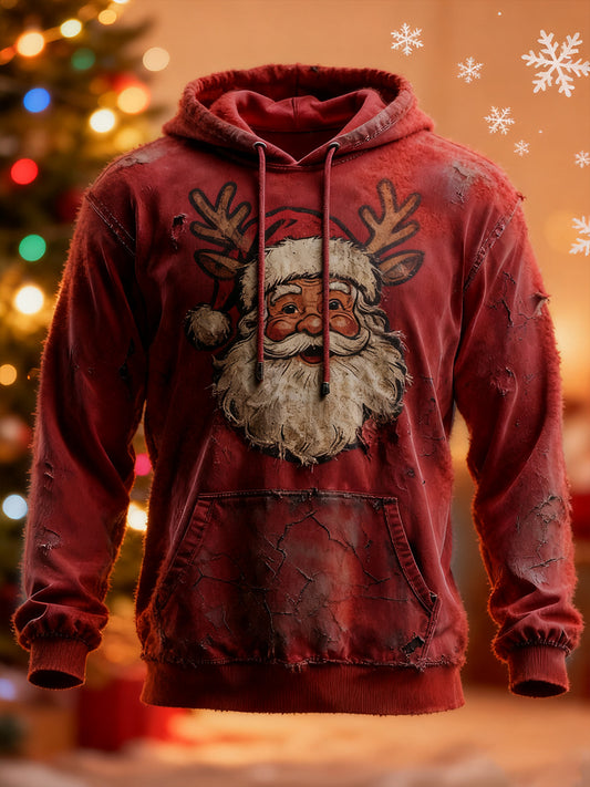 Ανδρικά Retro Χριστούγεννα εκτύπωση Casual Hoodie