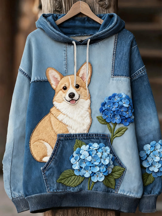 Unisex ζωική τέχνη εκτύπωση Casual Vintage Hoodie Hoodie
