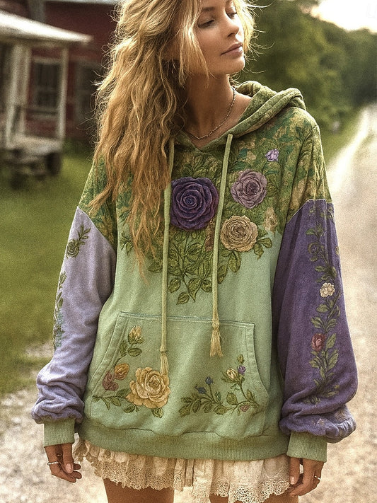 Γυναικείο Vintage Bohemian Patchwork λουλούδια περίπτωση κουκούλας