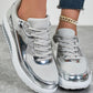 ✨ Μόδα Casual Glitter Style Γυναικεία επίπεδη αθλητικά παπούτσια 👟