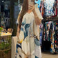 👗 Τυπωμένο φόρεμα με κοντό μανίκι