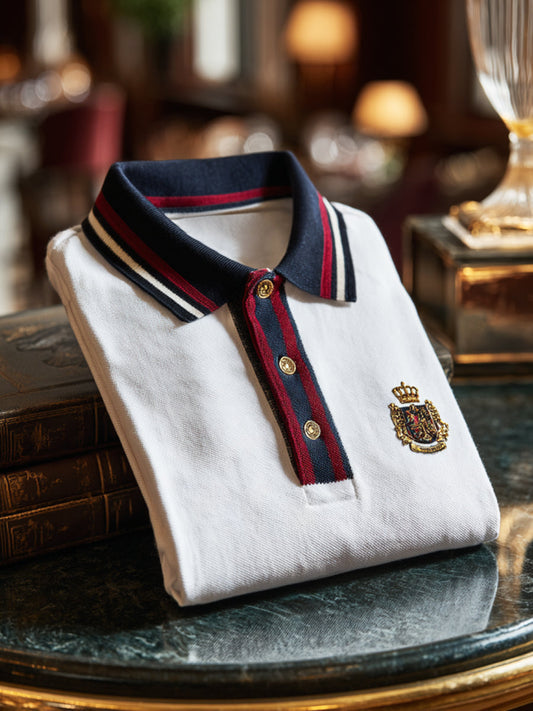 Retro Royal Premium ριγέ επιχειρήσεις κοντομάνικο πουκάμισο
