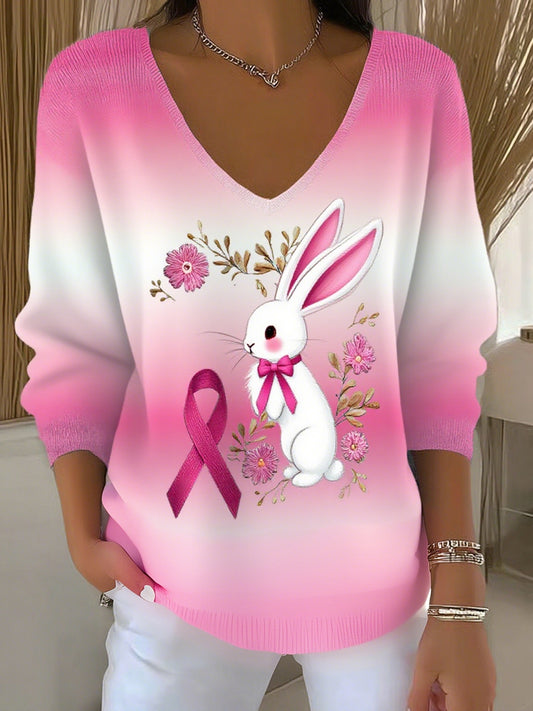 Γυναικείο καρκίνο του μαστού κορδέλα εκτύπωση βαμβάκι κορυφαίο