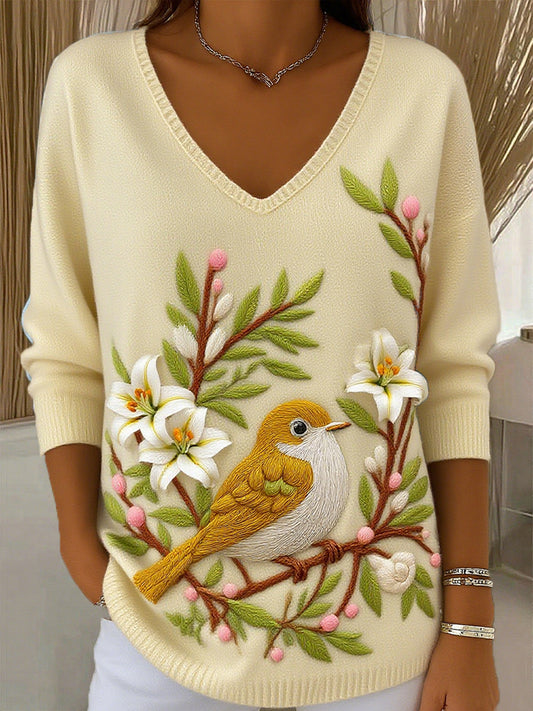 Γυναικείο Vintage Floral Τέχνη Εκτύπωση περιστασιακό κορυφαίο