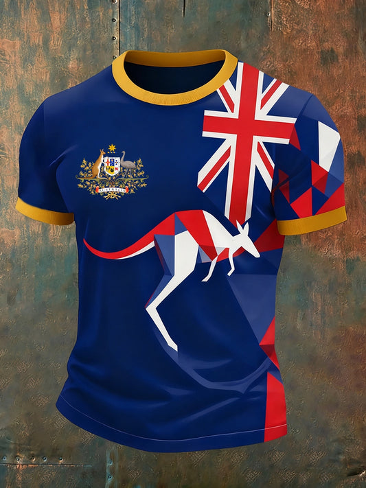 Ανδρικά Retro Αυστραλία Καθαρό T-Shirt