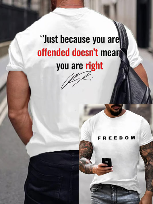 Ανδρική Εμφάνιση Charlie Kirk Αμερικανική σημαία Αναμνηστικό T-Shirt