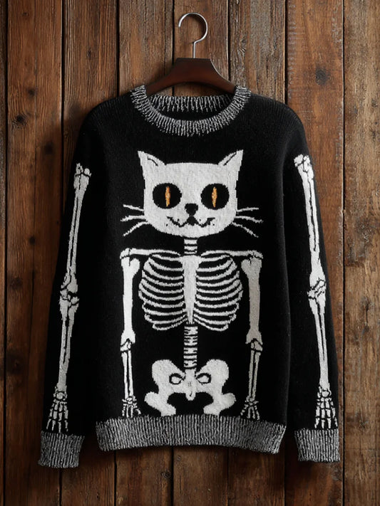 Γυναικείο Vintage ζώα εκτύπωση άνεση περιστατικό πουλόβερ άνετα