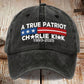 Unisex σημείο στροφής ΗΠΑ Trump Charlie Kirk Αναμνηστικό εκτύπωμα Slouch Hat