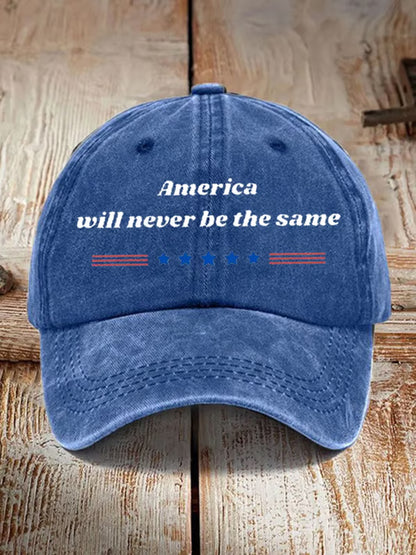 Unisex σημείο στροφής ΗΠΑ Trump Charlie Kirk Αναμνηστικό εκτύπωμα Slouch Hat