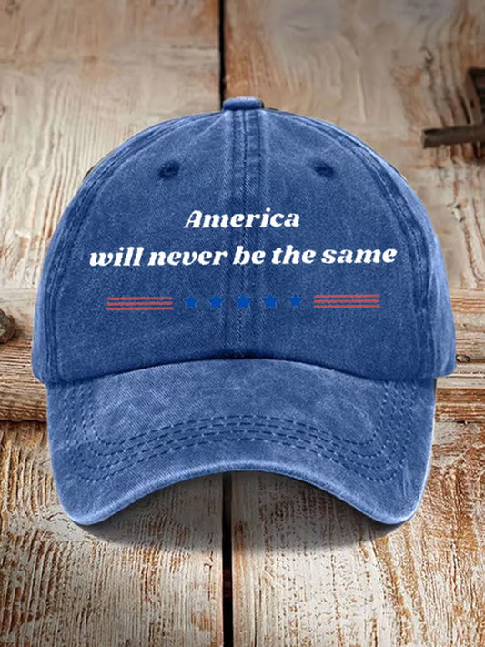 Unisex σημείο στροφής ΗΠΑ Trump Charlie Kirk Αναμνηστικό εκτύπωμα Slouch Hat