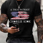 Ανδρικό σημείο γυρισμού Charlie Kirk ΗΠΑ Trump Αναμνηστικό T-Shirt