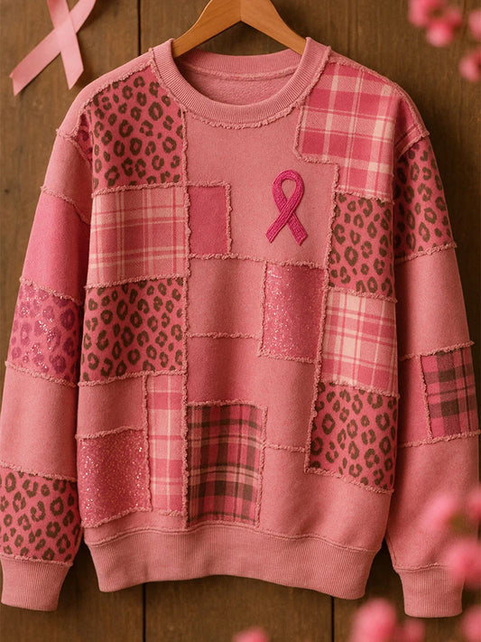 Γυναικείο Retro φροντίδα στήθους Εκτύπωση άνεση περιστασιακή πουλόβερ.