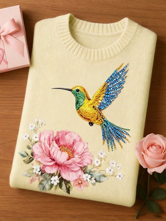 Γυναικεία καλλιτεχνική ζώα εκτύπωση άνεση πλεκτό κοντό μανίκι κορυφαίο