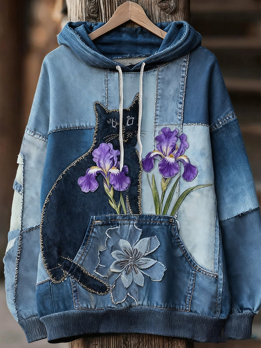 Unisex ζωική τέχνη εκτύπωση Casual Vintage Hoodie Hoodie