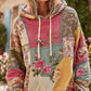 Γυναικείο Vintage Floral Εκτύπωση άνεση κουκουλοφόρο