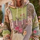 Γυναικείο Vintage Floral Εκτύπωση άνεση κουκουλοφόρο