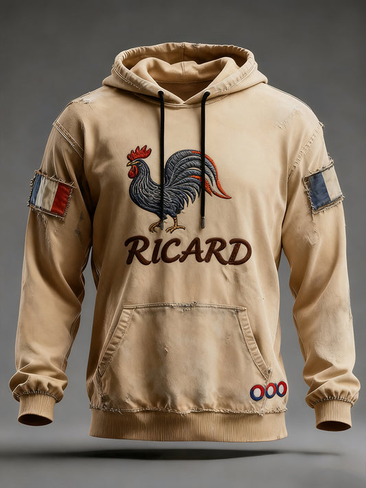 Ανδρική γαλλική σημαία Ricard Καθαρή κουκούλα.