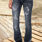 Γυναικείο Denim χαμηλή άνοδος αυξάνεται σε χαμηλή αύξηση σχισμένο κουμπί
