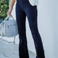 Γυναικείο στερεό χρώμα υψηλή μέση Slim Fit ασήμαντο παντελόνι