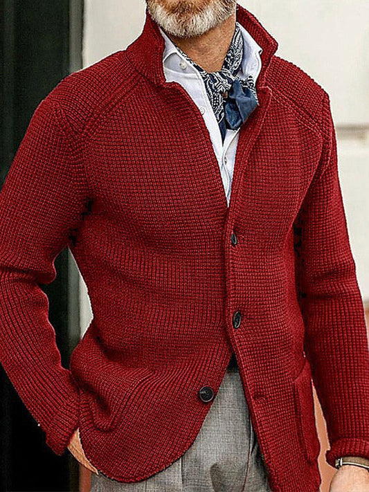 Ανδρικά ρετρο επιχειρηματικό στυλ Cardigan Jacket