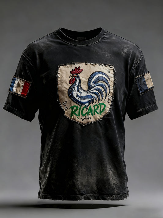 Ανδρικά Vintage γαλλική σημαία Ricard θλιβερή απώλεια μπλούζα