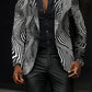 Ανδρικά Retro Τέχνη Εκτύπωση Casual Blazer εκτύπωσης