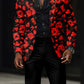 Ανδρικά Retro Τέχνη Εκτύπωση Casual Blazer εκτύπωσης