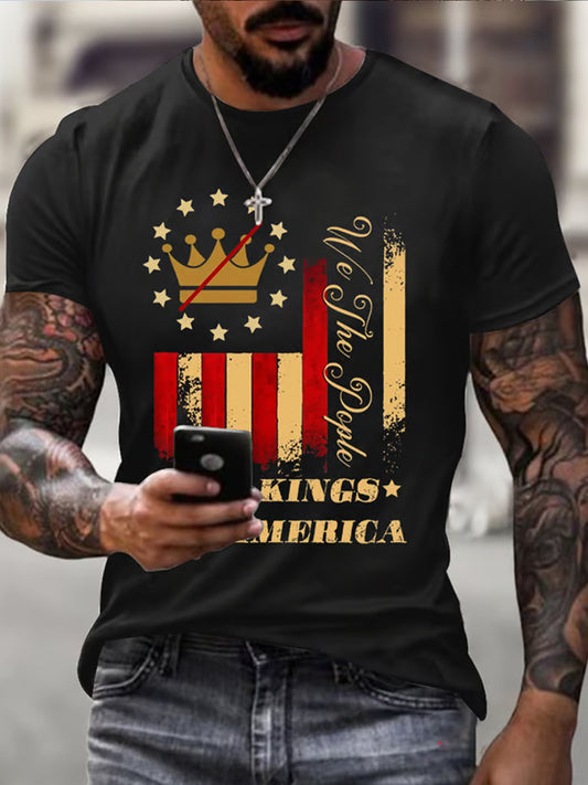 Ανδρικά FDT "No Kings" Εκτύπωση κοντό μανίκι T-Shirt