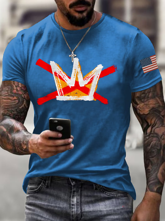 Ανδρικά FDT "No Kings" Εκτύπωση κοντό μανίκι T-Shirt